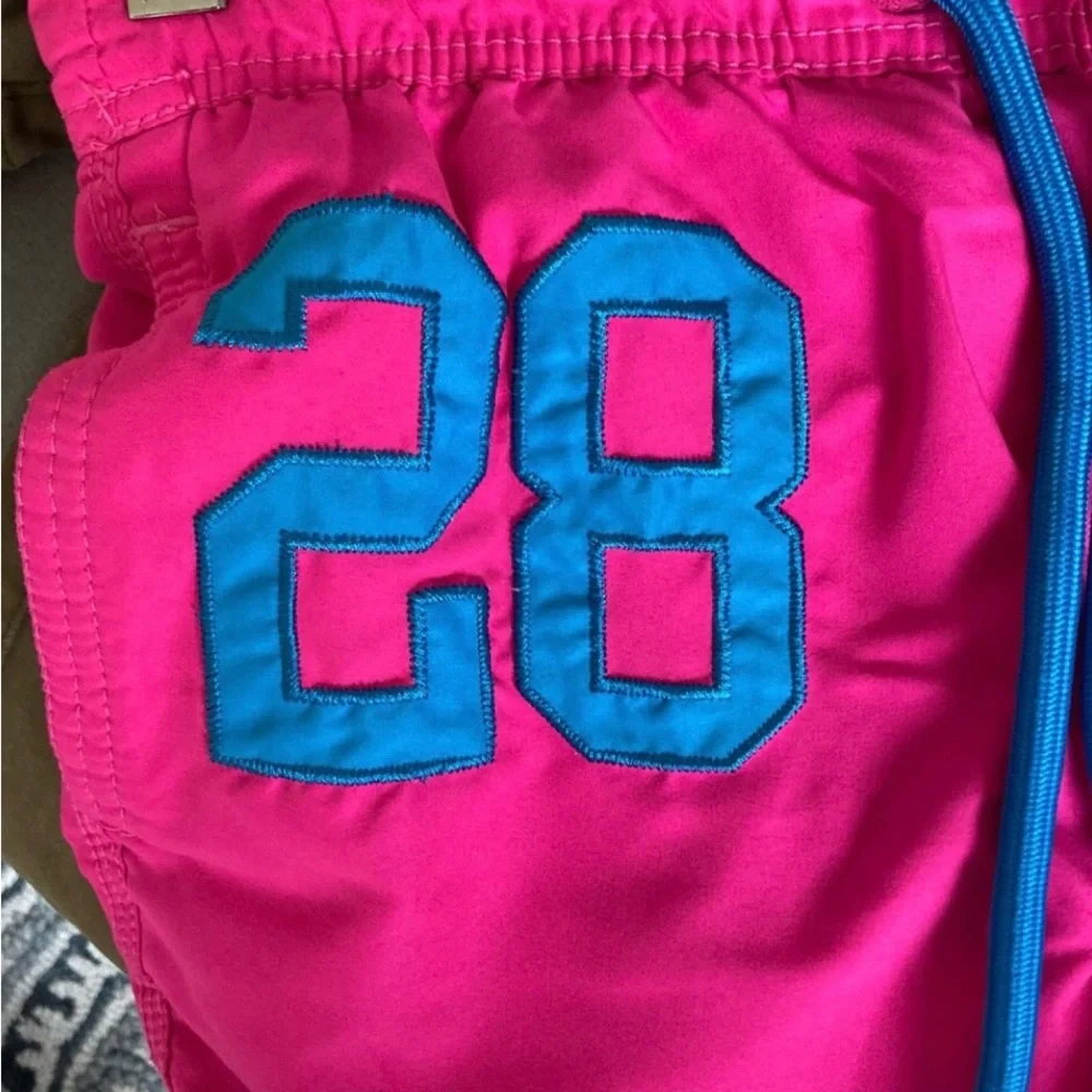 SuperDry Swim Trunks Pink Blue Bubblegum Summer Beach Fun - Picture 5 of 7